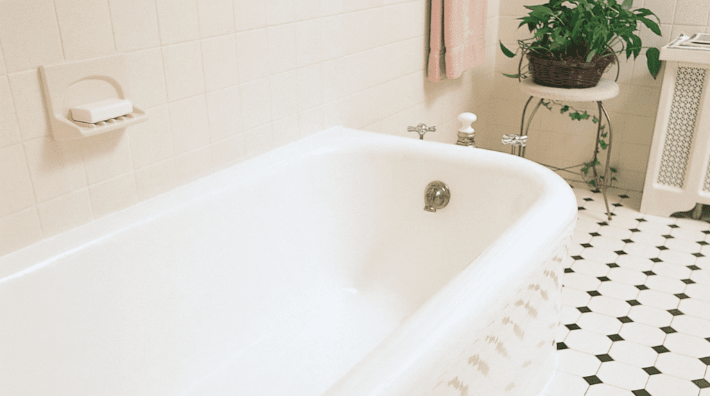 Antique clawfoot tub restoration